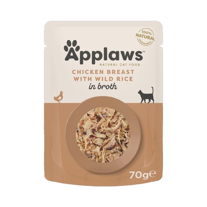 Applaws 100% Natural Wet Cat Food, Chicken with Cheese in Broth, 70 g Tin Cans (Pack of 24) - Image 2