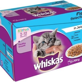 Whiskas Kitten Cat Food Fish Selection in Jelly, 12 x 100g - Image 2